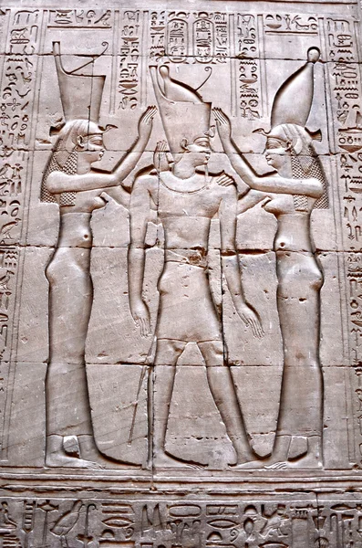 埃及寺庙的墙壁的片段 — 图库照片