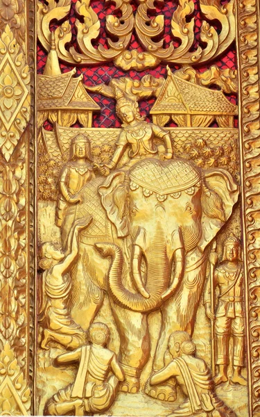 Buddhistiska fresco — Stockfoto