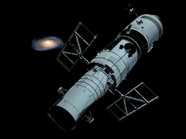 Космический транспорт на фоне неба — стоковое фото