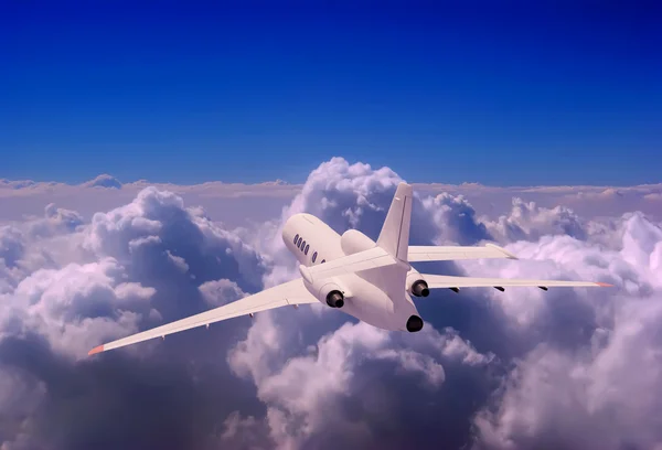 Samolot Pasażerski Niebie — Zdjęcie stockowe