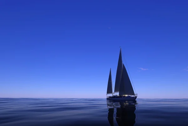Яхта Високому Морі — стокове фото