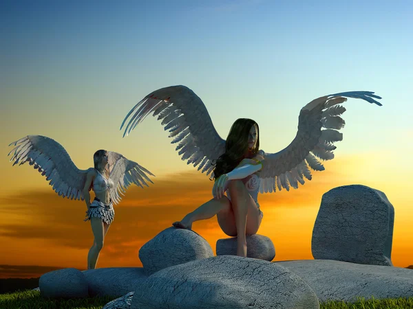 Girl with wings. — Stock Photo, Image