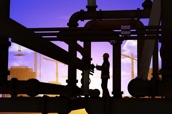 Ölarbeiter — Stockfoto