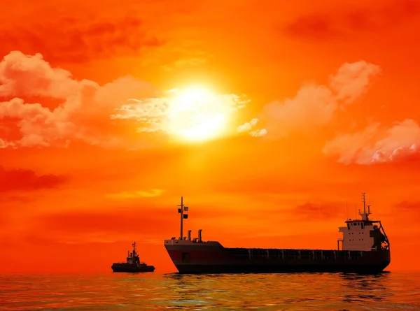 Cargo Ship Sea — Stock Photo, Image