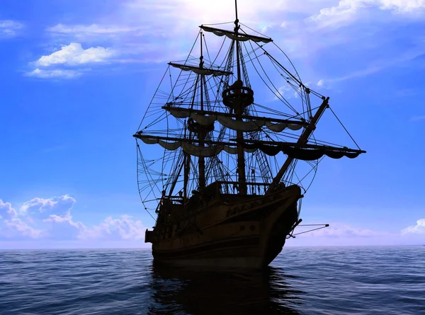 Fartyget Seglar Havet — Stockfoto