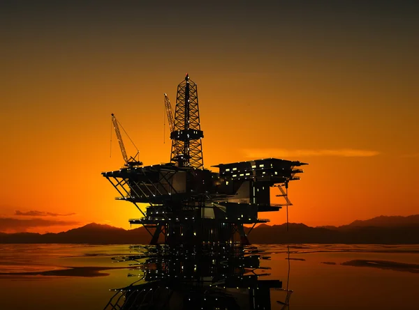 Denizde Petrol Üretimi — Stok fotoğraf