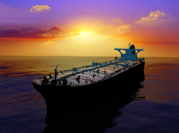 Statek Towarowy Morzu — Zdjęcie stockowe