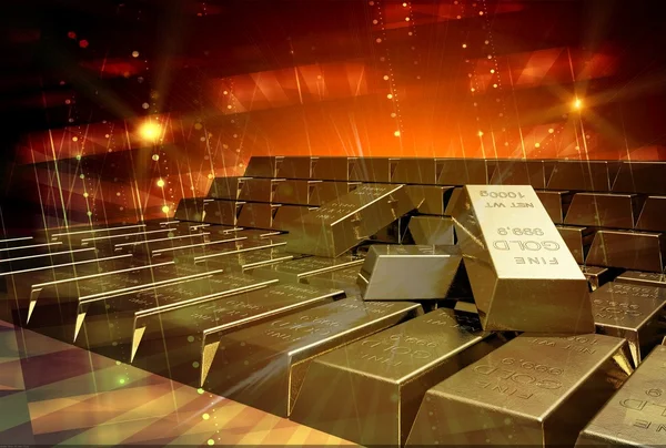 Gold bullion. — Stock Photo, Image