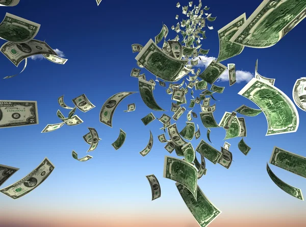 Money from the sky. — Stock Photo, Image
