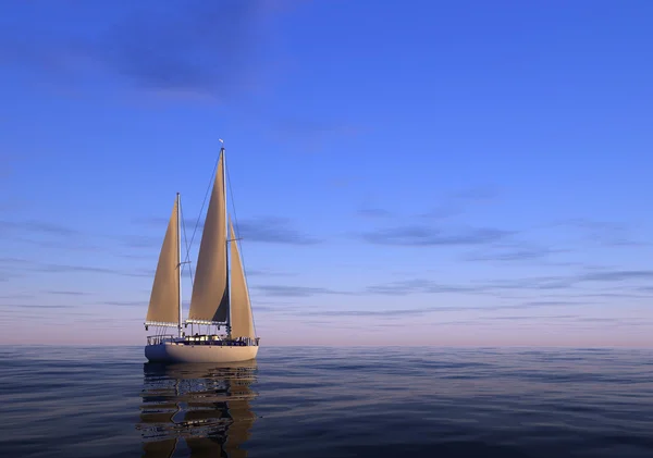 Яхта Високому Морі — стокове фото