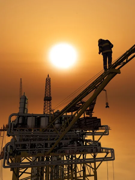 石油掘削装置 — ストック写真