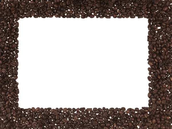 Rahmen aus Kaffeebohnen — Stockfoto