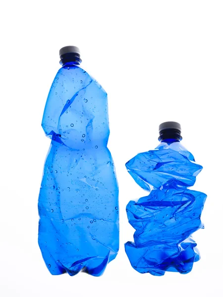 青いプラスチック製のボトル — ストック写真