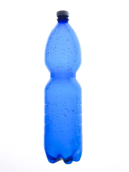 Blå plastflaskor — Stockfoto