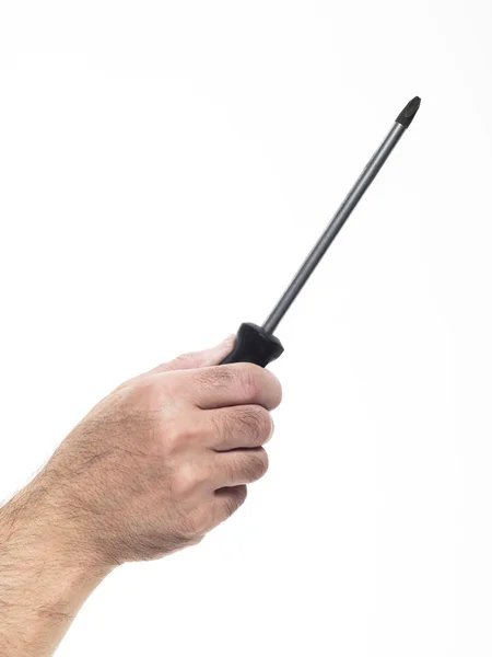 Hand and screwdriver — Stock Photo, Image