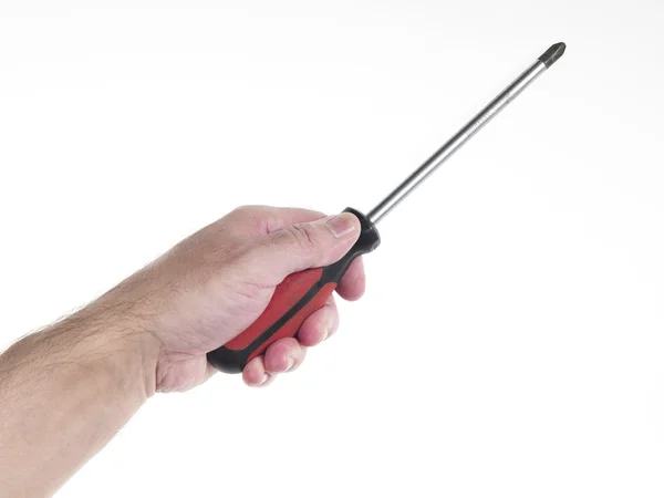 Hand and screwdriver — Stock Photo, Image