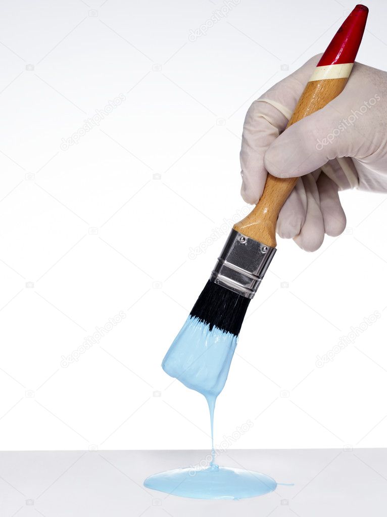 Paintbrush dripping
