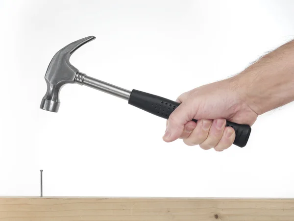 Hand with hammer — Stock Photo, Image
