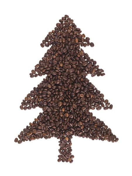 Fir Made Coffee Grain White Background — Stock Photo, Image