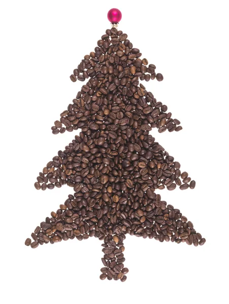Fir Made Coffe Grain White Background — Stock Photo, Image