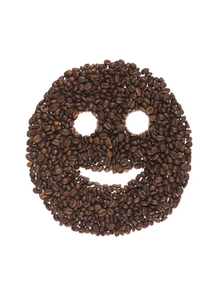 Uśmiechnięta twarz ziaren kawy — Zdjęcie stockowe