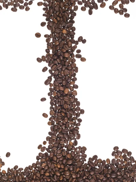 Framework Made Coffee Grain White Background — Stock Photo, Image