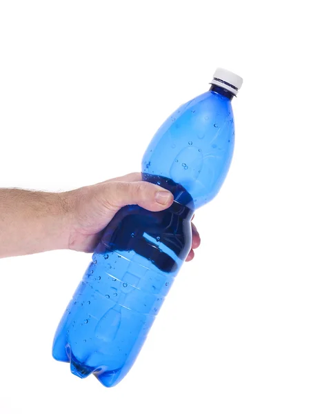 Ruce, které rozdrtí plastová láhev — Stock fotografie