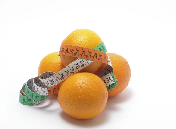 Orange fresh fruit on white background — Stock Photo, Image