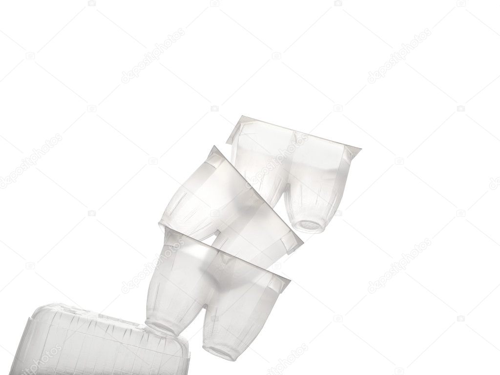 Plastic transparent egg cups