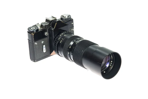 35 мм плівкова камера SLR ізольована на білому тлі — стокове фото