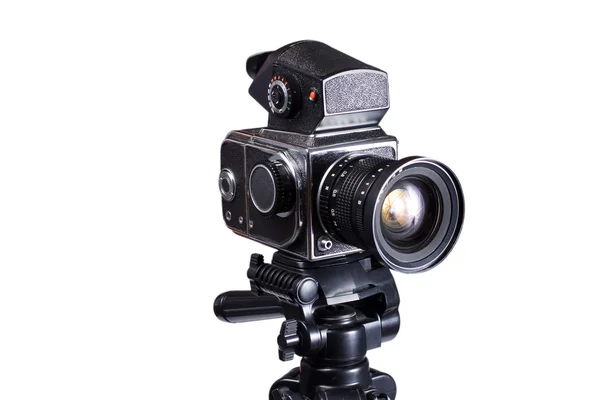 Eski siyah 35mm slr fotoğraf makinesi — Stok fotoğraf