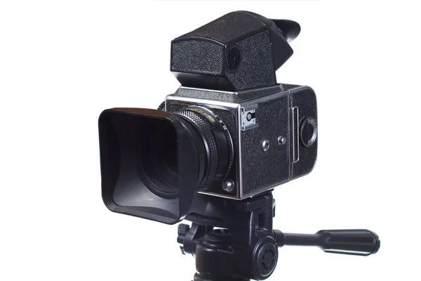 Eski siyah 35mm slr fotoğraf makinesi — Stok fotoğraf