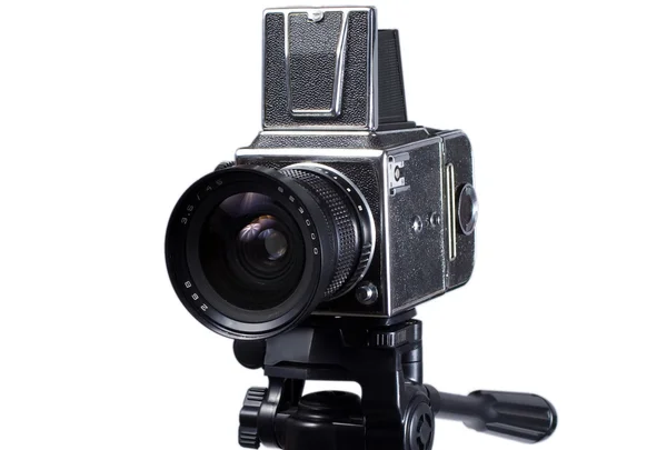 Oude zwarte 35mm slr camera — Stockfoto