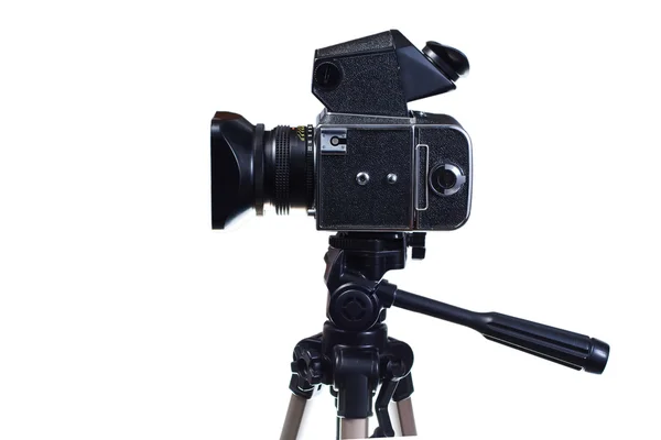 Черная 35-мм камера SLR — стоковое фото