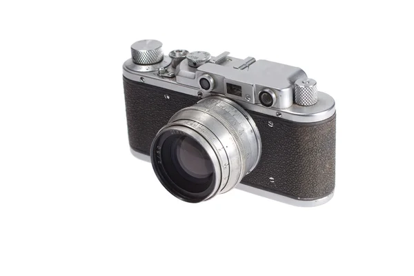 Стара чорна 35 мм SLR камера — стокове фото