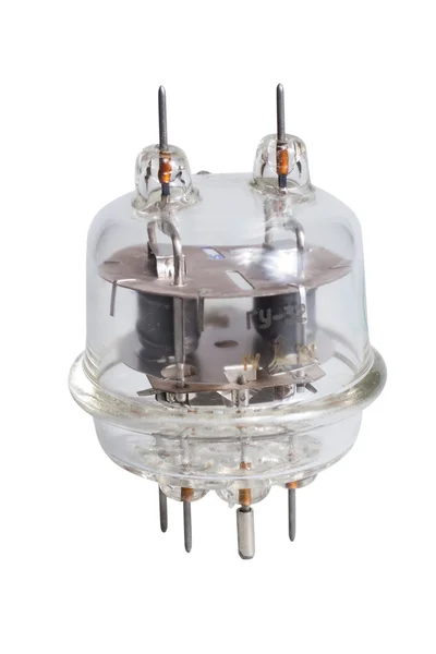 Vacuum electronic radio tube isolated on white background — Stock Photo, Image