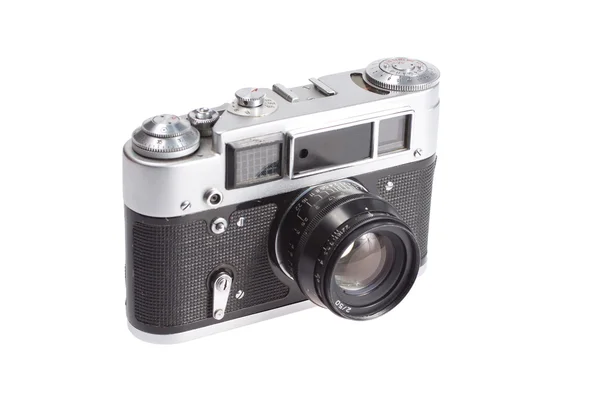 Gammal svart 35mm slr kamera — Stockfoto