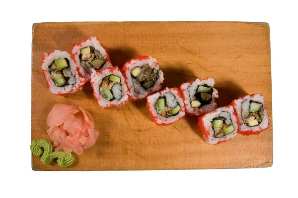 California Roll Crab Meat Eel Avocado Cucumber Mayonnaise Flying Fish — 스톡 사진