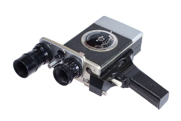 Vintage Retro elokuva kamera eristetty valkoinen — kuvapankkivalokuva