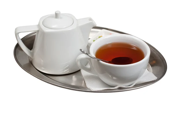 Чашка чая на блюдце — стоковое фото