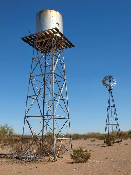 Les Restes Fantomatiques Ranch Bétail Abandonné Sur Mont Web Arizona — Photo