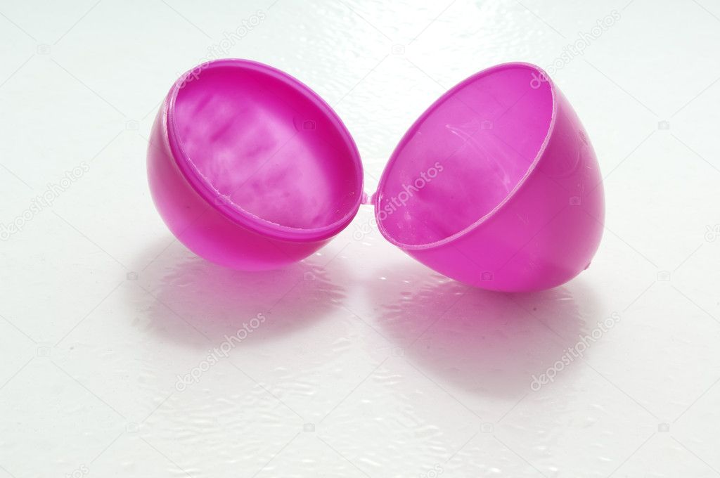 Purple Plastic Egg Open isolated