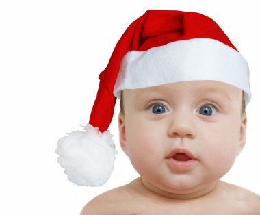 Surprised Santa-girl clipart