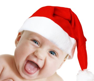 Surprised Santa-girl clipart