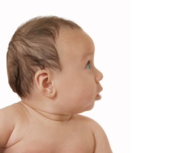Profile baby surprised clipart