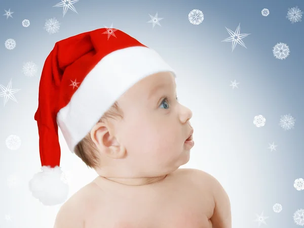 Baby-santa profile — Stock Photo, Image