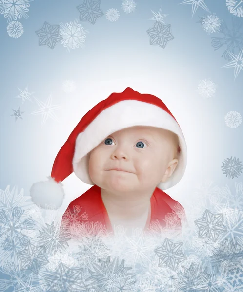 Baby-santa profil — Stockfoto