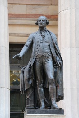 George Washington Statue at Federal Hall in New York City clipart