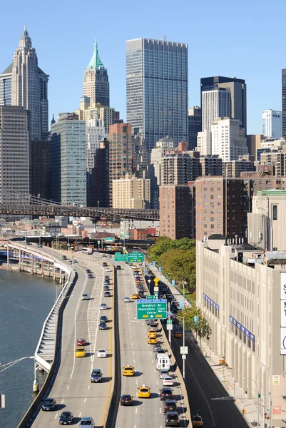 브루클린 브리지와 맨해튼 — 스톡 사진