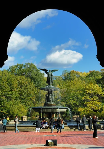 中央公园喷泉 — 图库照片